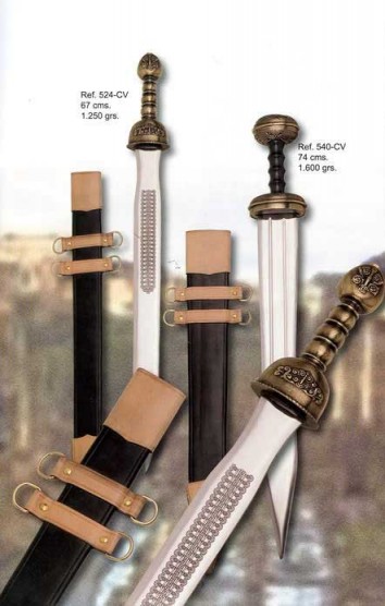 Roman swords with scrabbard
