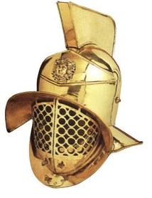 Roman gladiator helmet