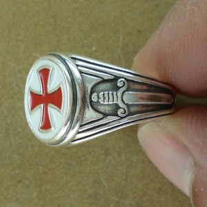 Sterling silver Templar ring