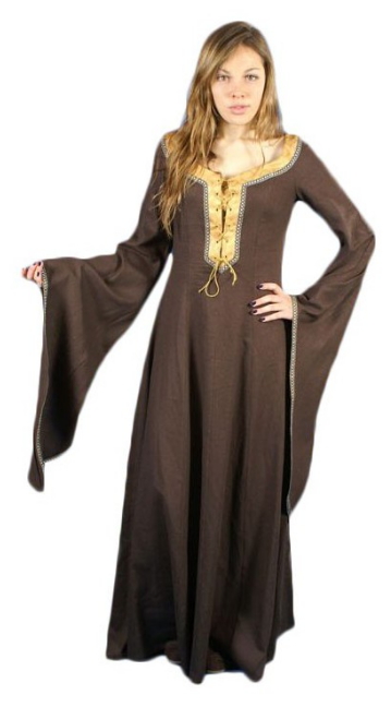 Vestito medievale marrone