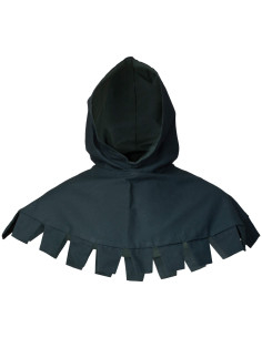 Gugel medieval de lona modelo Thilo, color verde