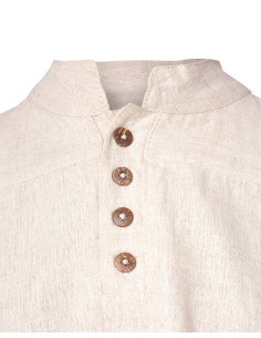 Camisa medieval el lino modelo Bartold, color natural 2