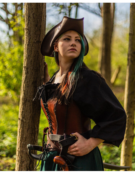 Mittelalterliches Leder-Bustier...