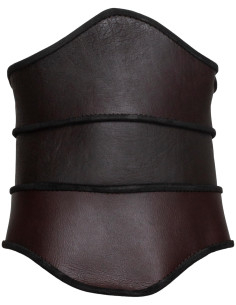Middelalderligt læderbustier model Scarlet, brun