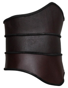 Middelalderligt læderbustier model Scarlet, brun 2
