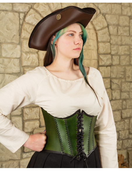 Mittelalterliches Leder-Bustier im...