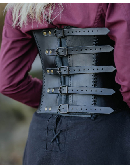 Mittelalterliches Leder-Bustier im...