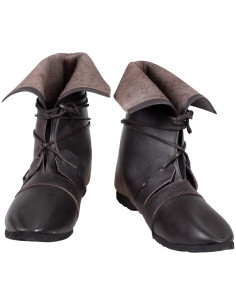 Botas medievales cuero modelo Johann, color marrón