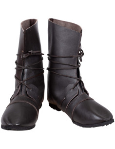 Botas medievales cuero modelo Johann, color marrón 2