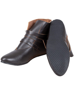 Botines medievales en cuero modelo Raimund, color marrón 2