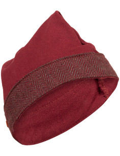 Medieval bomuldshat model Toki, farve bordeaux