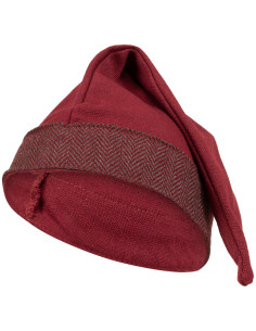 Medieval bomuldshat model Toki, farve bordeaux 2