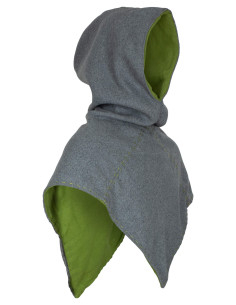 Mittelalterlicher Woll-Gugel im Modell Halaif, grau 2
