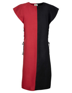 Middeleeuws tabard model Gilbert, rood-zwart