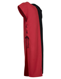 Tabardo medieval modelo Gilbert, color rojo-negro 2