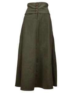 Medieval nederdel i uld model Hannah, grøn farve 2