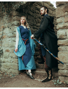 Medieval frakke i bomuld model Faelyn, sort farve 2