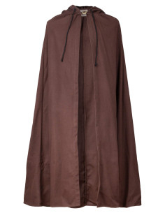 Mittelalterliche Baumwollcape Modell Aaron, braune Farbe