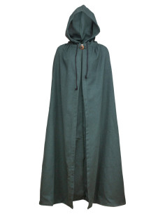 Capa medieval algodón modelo Aaron, color verde 2