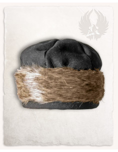 Gorro medieval piel modelo Ragi, color gris
