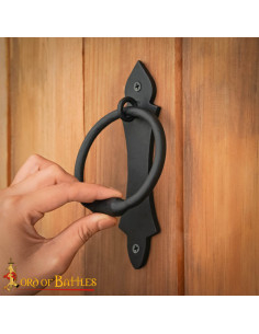Aldaba medieval puerta forjada a mano