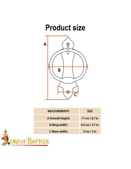 Medieval dørhåndtag håndsmiddet