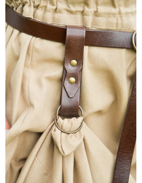 Gesp en middeleeuwse rokken van bruin...