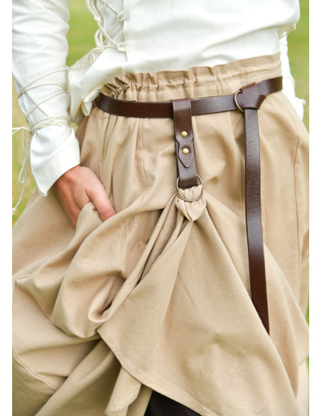 Gesp en middeleeuwse rokken van bruin...