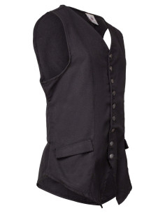 Chaleco medieval algodón modelo Ismael, color negro 2