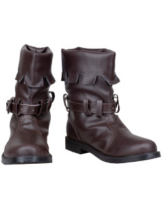 Mittelalterstiefel aus Leder im Martín-Modell, braune Farbe