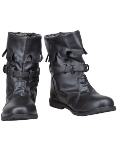 Botas medievales en piel modelo Martín, color negro