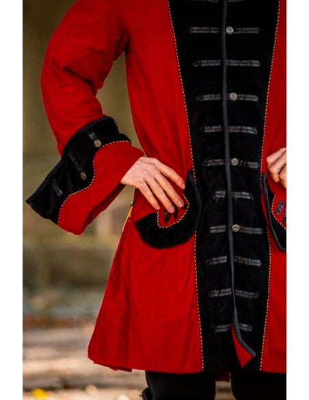 Piratenjacke Rot-Schwarz Piratenjacke Rot-Schwarz