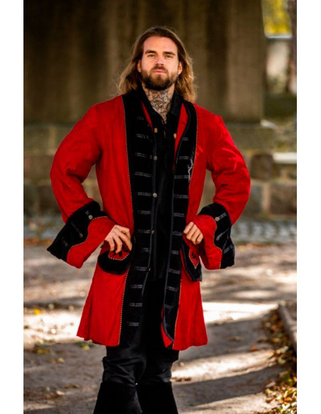Piratenjacke Rot-Schwarz Piratenjacke Rot-Schwarz