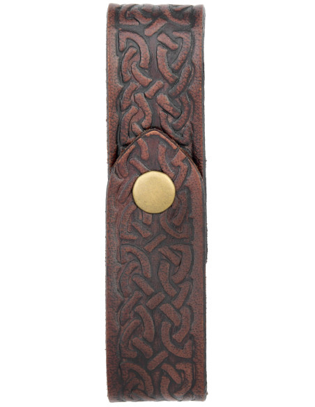 Middeleeuws leren bierfleshouder voor...