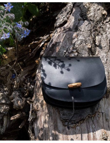Bolso medieval doble en cuero modelo... Bolso medieval doble en cuero modelo...