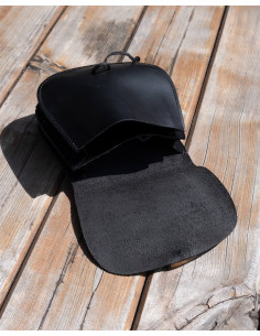 Doppeltasche im mittelalterlichen Stil aus Leder, Modell... 2