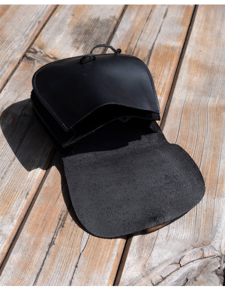 Dubbele middeleeuwse leren tas model...