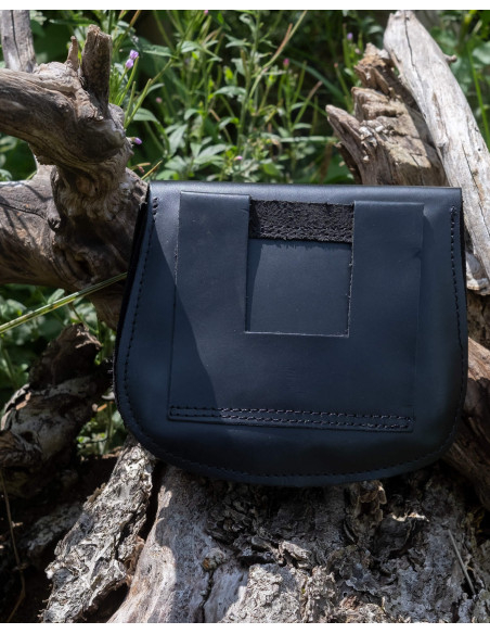 Dubbele middeleeuwse leren tas model...