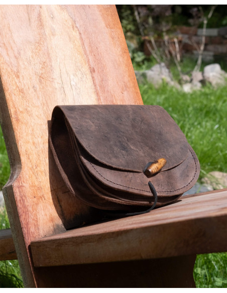 Bolso medieval doble en cuero modelo...
