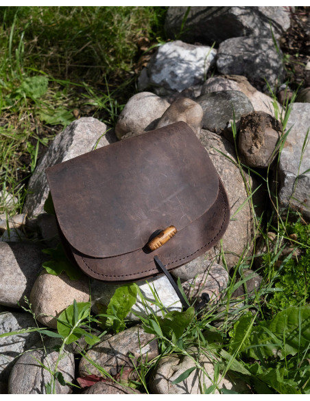 Dubbele middeleeuwse leren tas model...