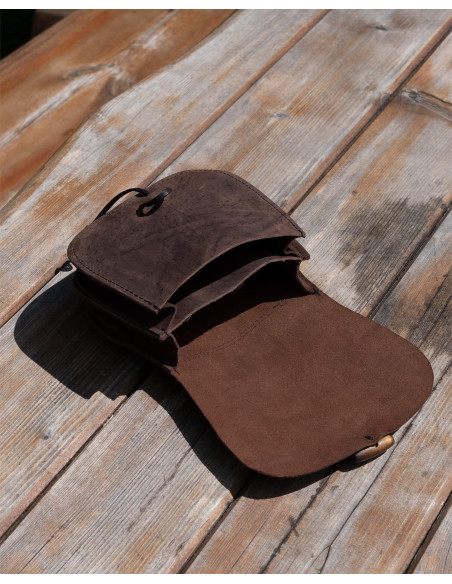 Dubbele middeleeuwse leren tas model...