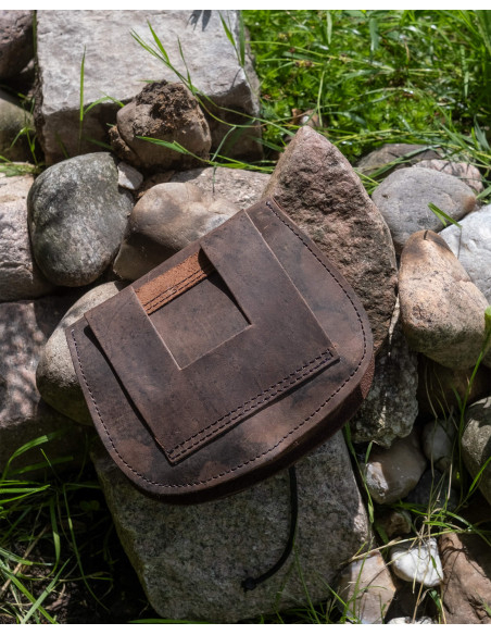 Dubbele middeleeuwse leren tas model...