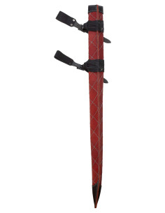 Lederhülle für Schwert Modell Dante, Bordeauxfarbe 2