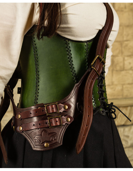 Riem met holster in leer model...