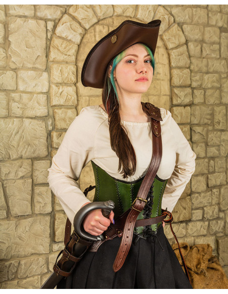 Riem met holster in leer model...