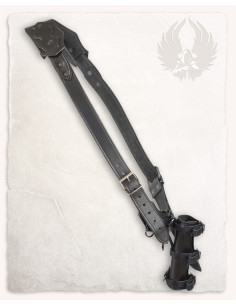 Riem met holster in leer model Castagir, zwart