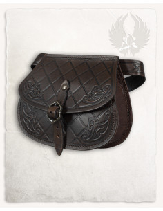 Middeleeuwse leren tas model Julius, bruin