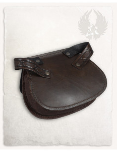 Middeleeuwse leren tas model Julius, bruin 2