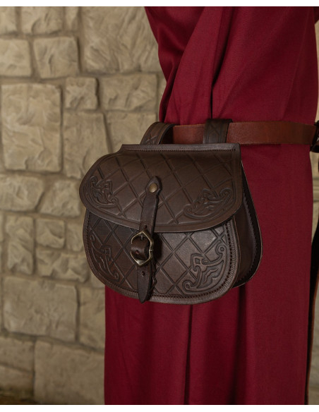 Bolso medieval en cuero modelo...