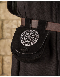 Viking-Gürteltasche aus Leder, Modell Ingmar, in Schwarz 2